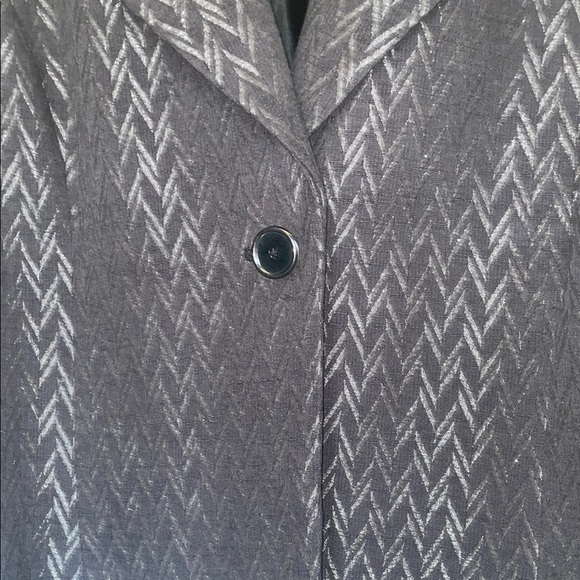 Coldwater Creek Black and Silver Quilted Blazer - Picture 3 of 6